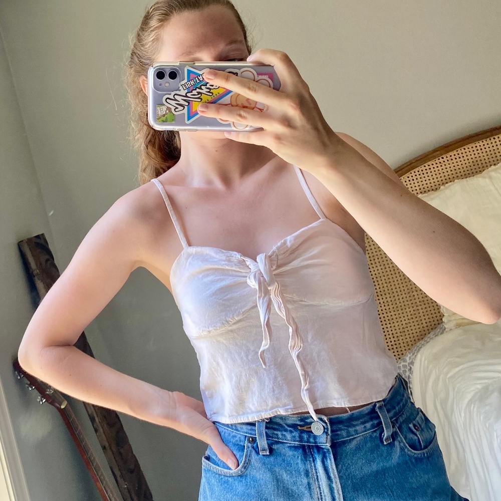 Brandy Melville Light Pink Crop Top Fits a Small